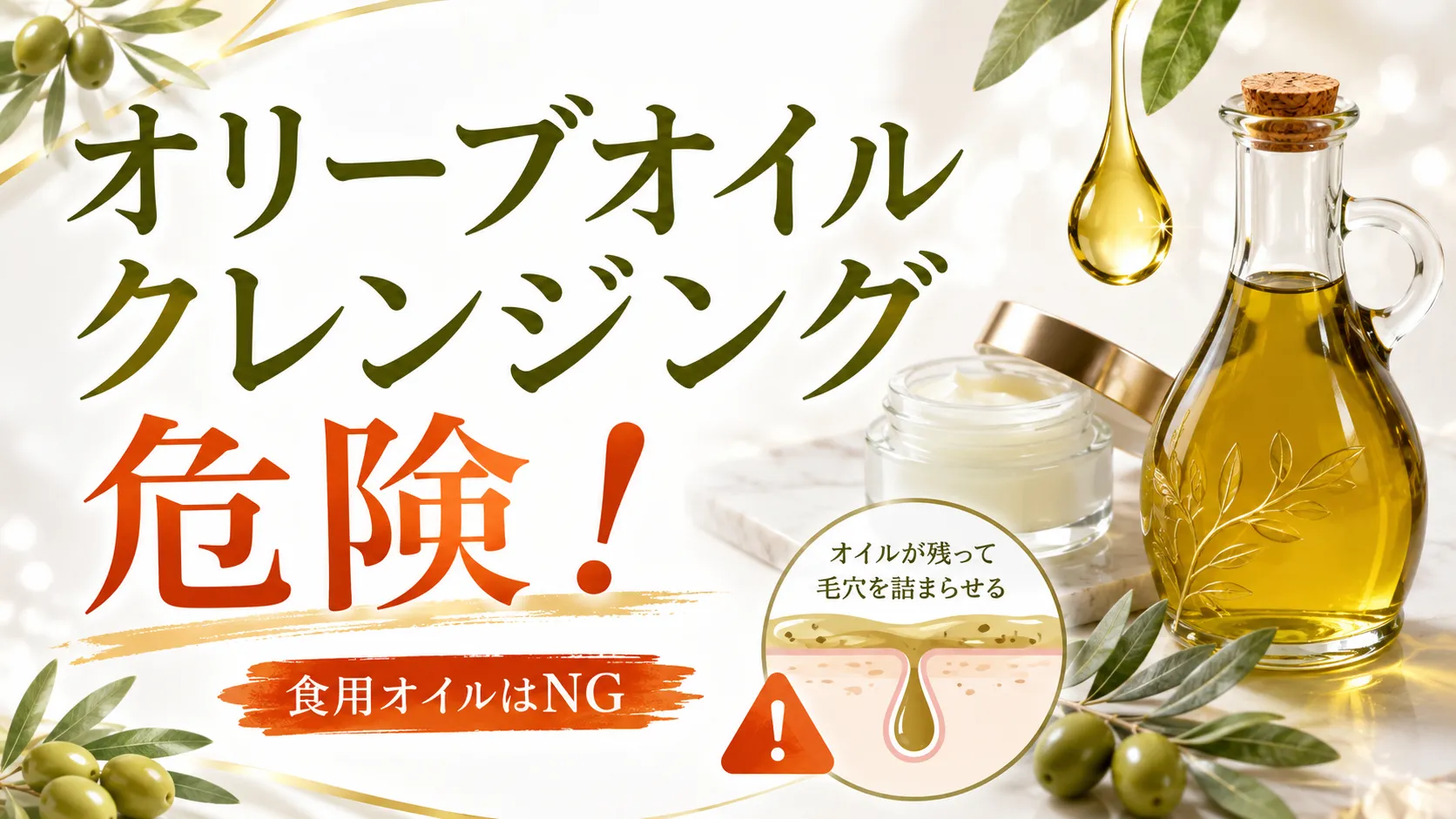 オリーブオイル　クレンジング　危険
